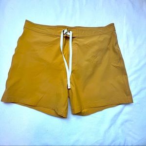Pullin Mustard Yellow Surf Shorts Size 36